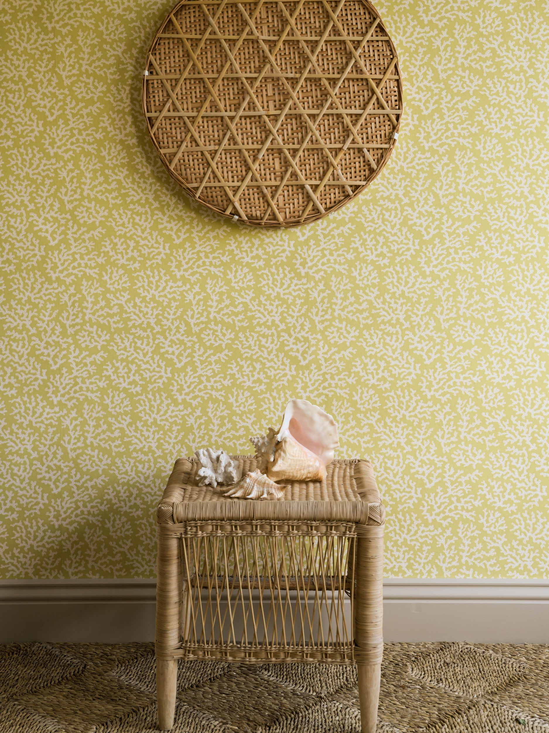 Coral wallpaper by Langelid/von Bromssen - coastal design in Yellow