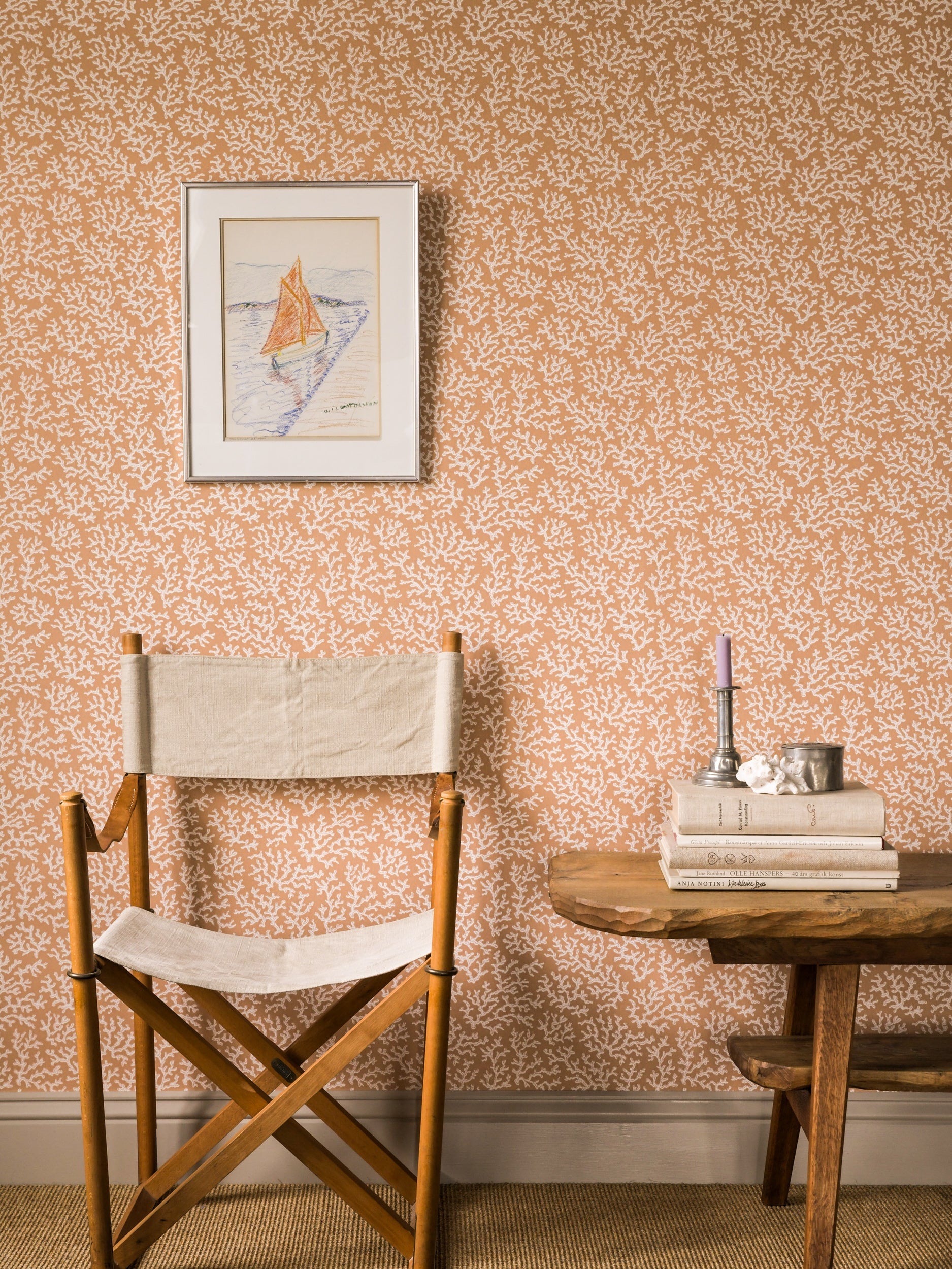 Coral wallpaper by Langelid/von Bromssen - coastal design in Orange