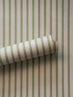 Stitched Stripe wallpaper by Langelid/von Bromssen - stripe design in Green