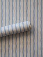 Stitched Stripe wallpaper by Langelid/von Bromssen - stripe design in Blue