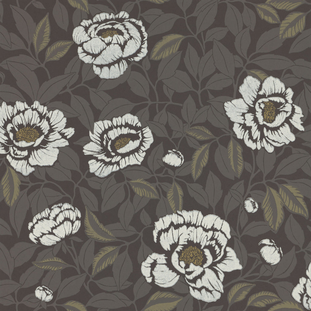 My Peony Garden wallpaper by Langelid/von Bromssen - floral design in Charcoal