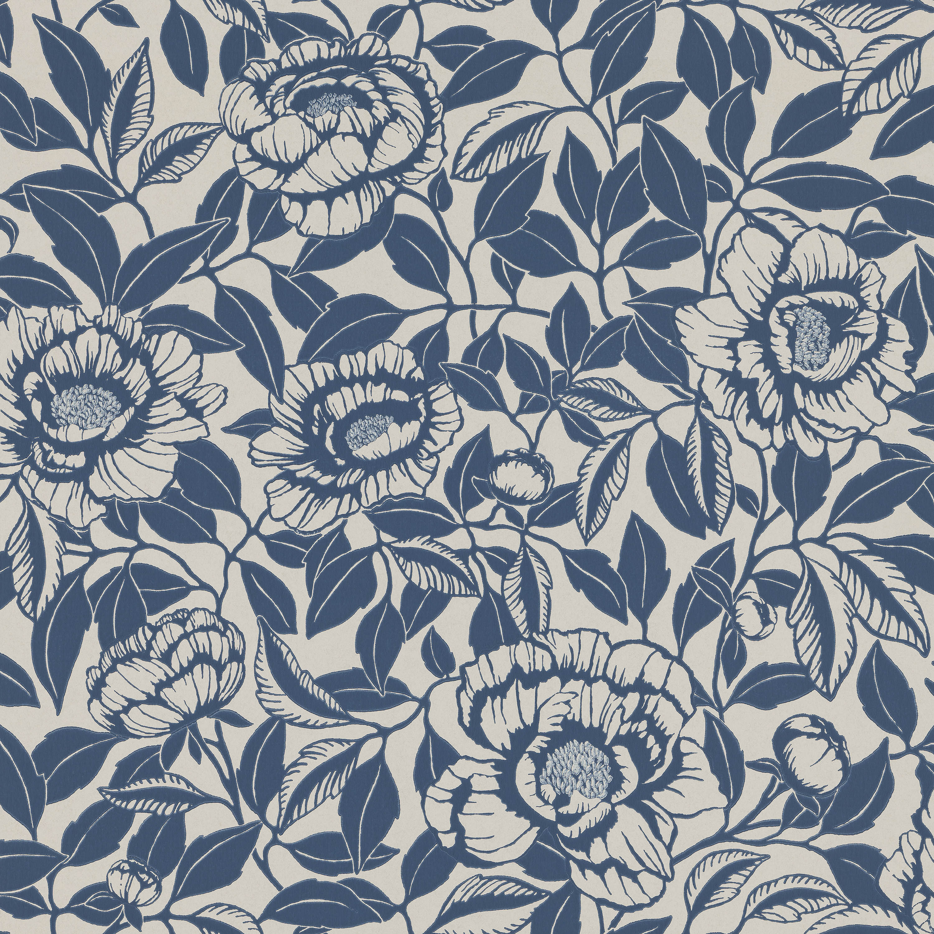 My Peony Garden wallpaper by Langelid/von Bromssen - floral design in Blue