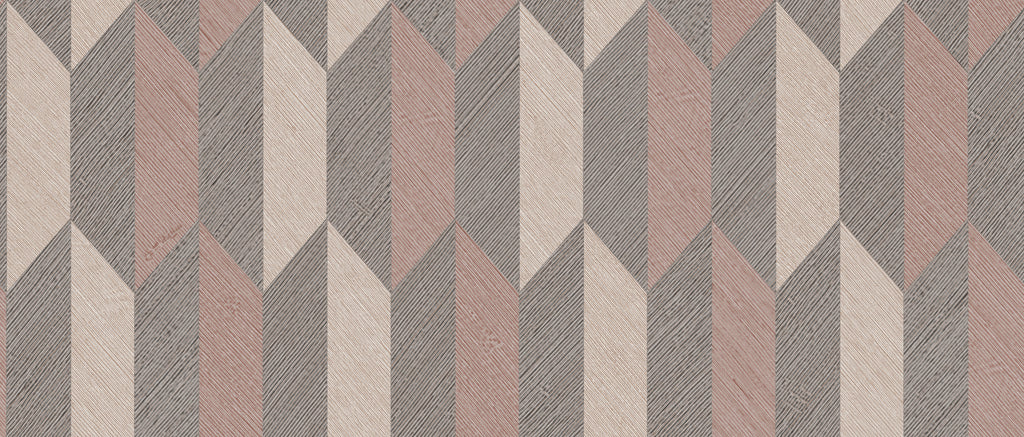 Arrow wallpaper by Arte in Pink (Framboise Field) – flat swatch of the geometric pattern