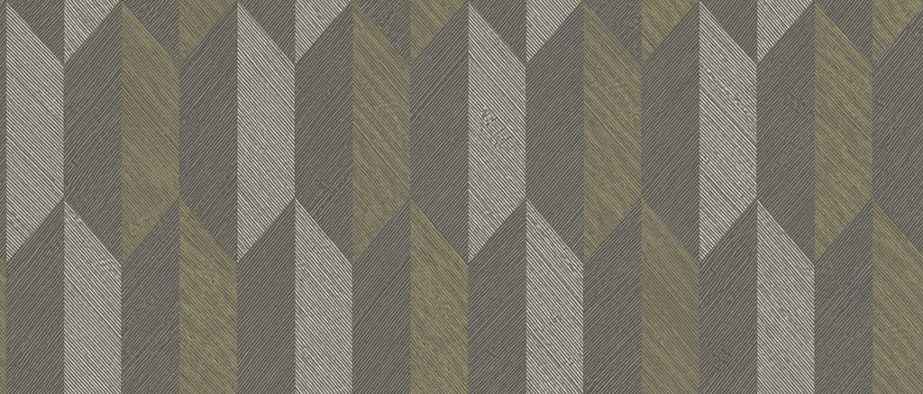Arrow wallpaper by Arte in Brown (Winter Gold) – flat swatch of the geometric pattern