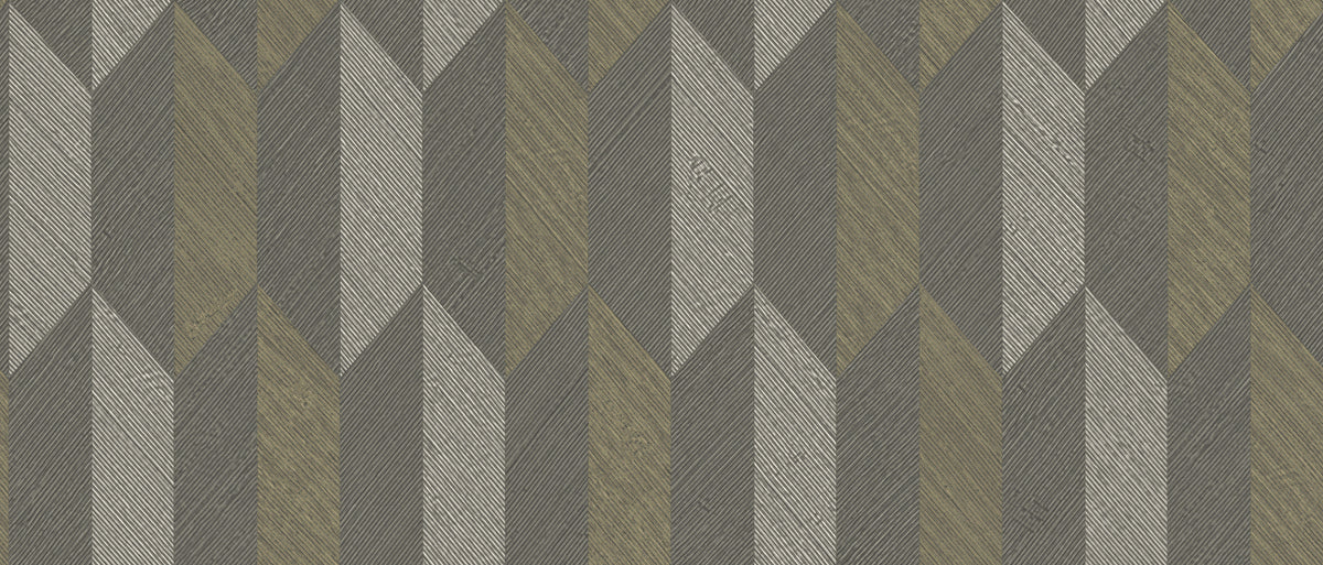 Arrow wallpaper by Arte in Brown (Winter Gold) – flat swatch of the geometric pattern