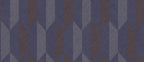 Arrow wallpaper by Arte in Blue (Copper Night) – flat swatch of the geometric pattern
