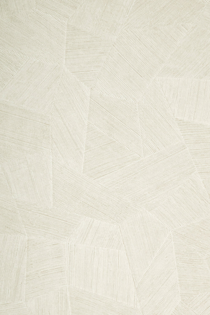 Facet wallpaper by Arte in White – Off-White – flat swatch of the geometric pattern