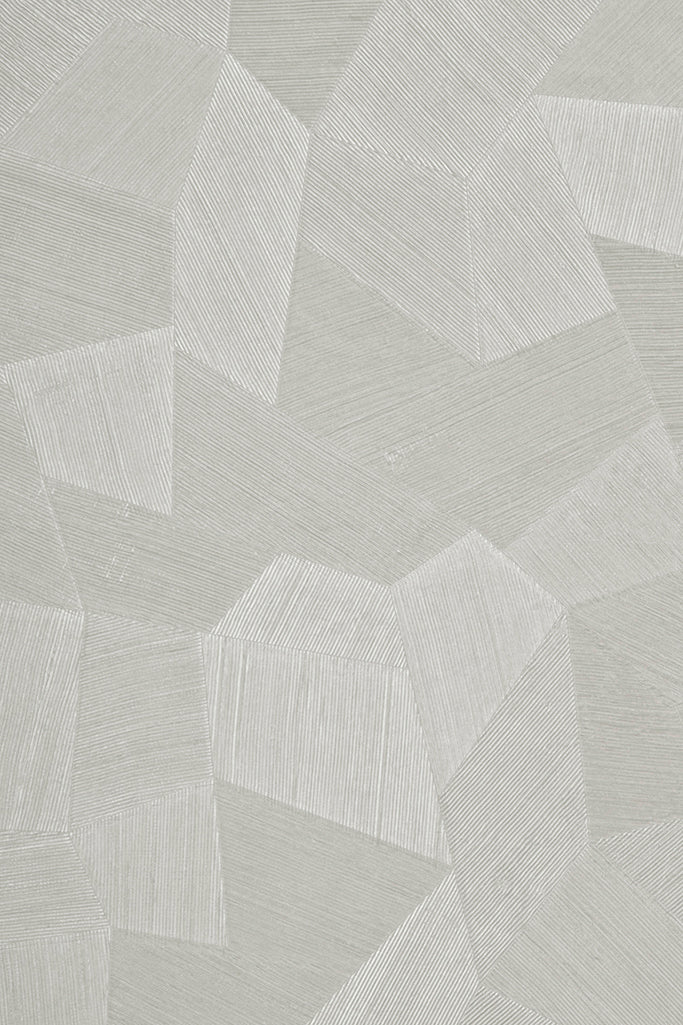 Facet wallpaper by Arte in White – Fresh White – flat swatch of the geometric pattern