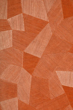 Facet wallpaper by Arte in Orange (Red Flame) – flat swatch of the geometric pattern