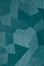 Facet wallpaper by Arte in Teal (Petrol) – flat swatch of the geometric pattern