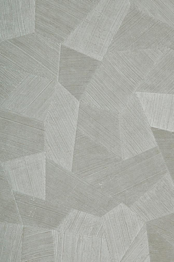 Facet wallpaper by Arte in Grey – Pebble (Pebble Grey) – flat swatch of the geometric pattern