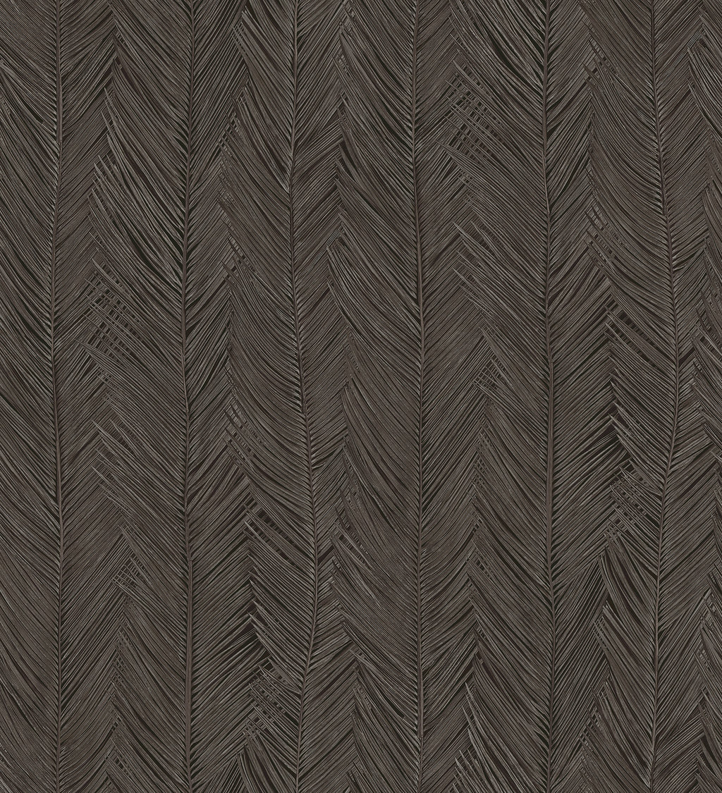 Itaya wallpaper by Arte in Black – Graphite – flat swatch of the foliage pattern
