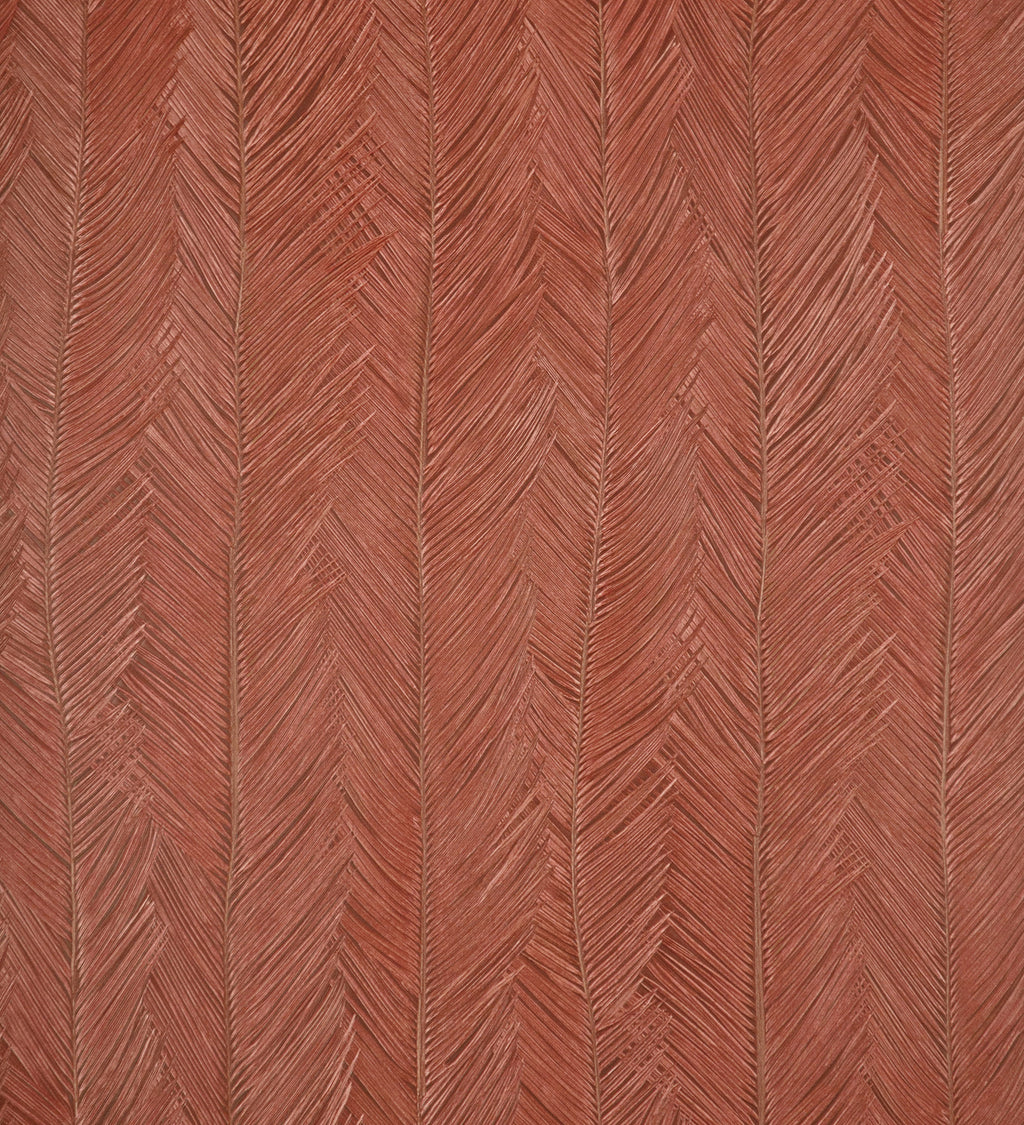 Itaya wallpaper by Arte in Red (Saffron) – flat swatch of the foliage pattern