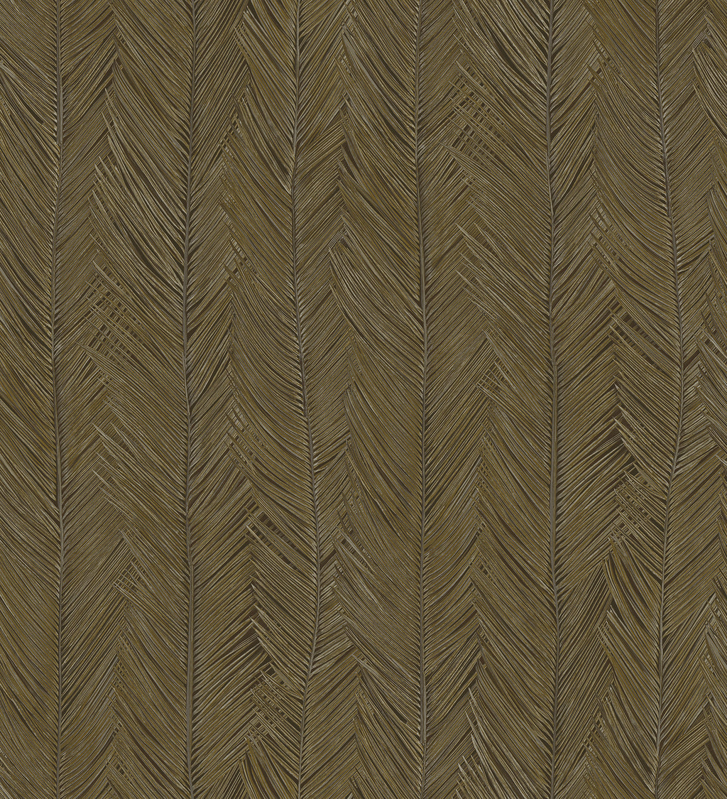 Itaya wallpaper by Arte in Brown (Cedar Brown) – flat swatch of the foliage pattern
