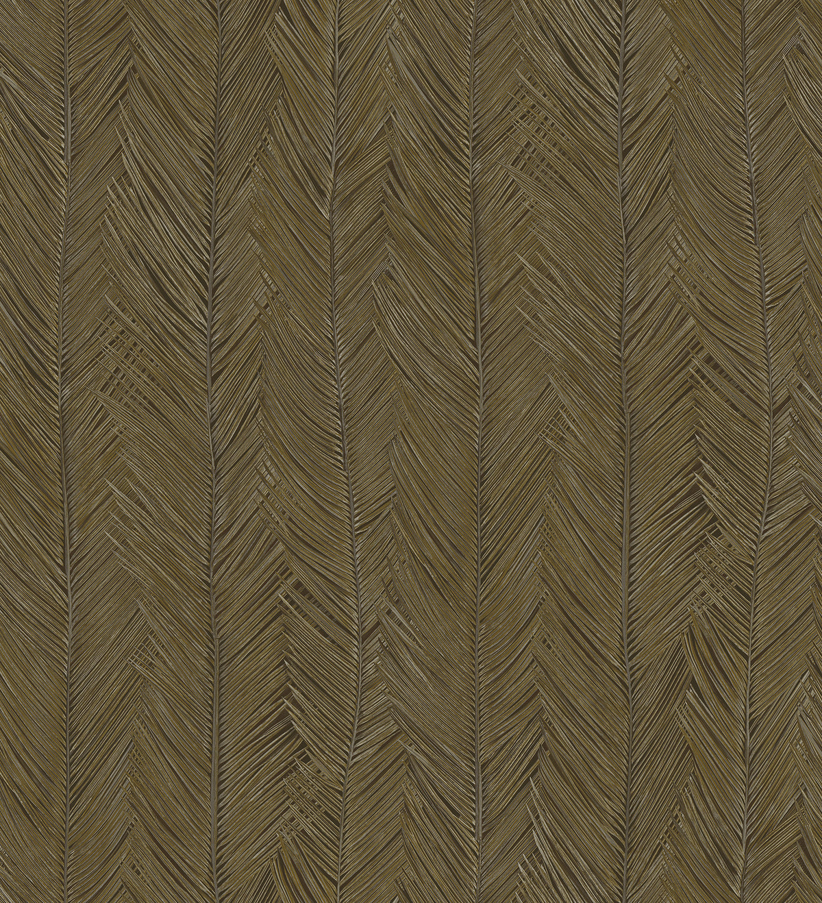 Itaya wallpaper by Arte in Brown (Cedar Brown) – flat swatch of the foliage pattern