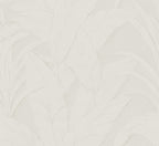 Musa wallpaper by Arte in White (Off-White) – flat swatch of the banana-leaf pattern