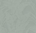 Musa wallpaper by Arte in Green (Eucalyptus) – flat swatch of the banana-leaf pattern