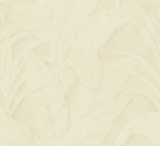 Musa wallpaper by Arte in Cream (Pearl) – flat swatch of the banana-leaf pattern