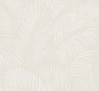 Sabal by Arte wallpaper by Arte in White (Frost White) – flat swatch of the palm-leaf pattern
