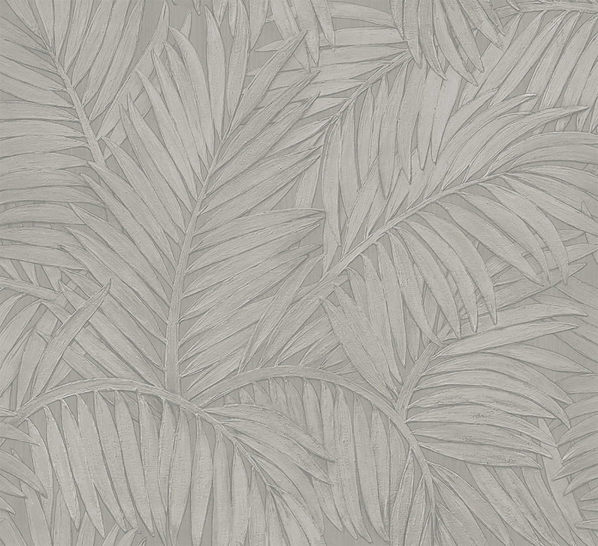 Sabal by Arte wallpaper by Arte in Grey – Silver – flat swatch of the palm-leaf pattern