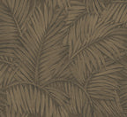Sabal by Arte wallpaper by Arte in Brown (Khaki) – flat swatch of the palm-leaf pattern