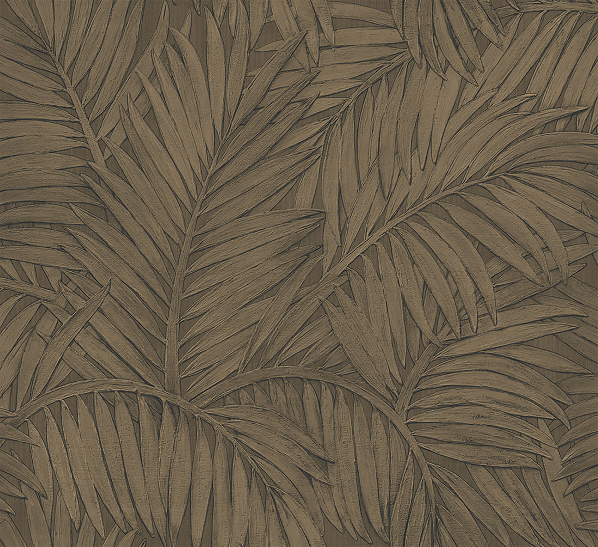 Sabal by Arte wallpaper by Arte in Brown (Khaki) – flat swatch of the palm-leaf pattern