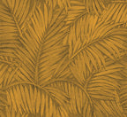 Sabal by Arte wallpaper by Arte in Gold (Gold Forest) – flat swatch of the palm-leaf pattern