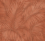 Sabal by Arte wallpaper by Arte in Orange (Canyon) – flat swatch of the palm-leaf pattern