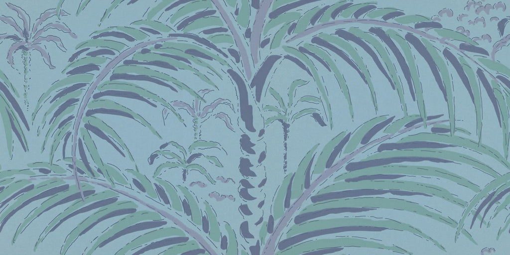 Palm House wallpaper by Langelid/von Bromssen - tropical design in Blue
