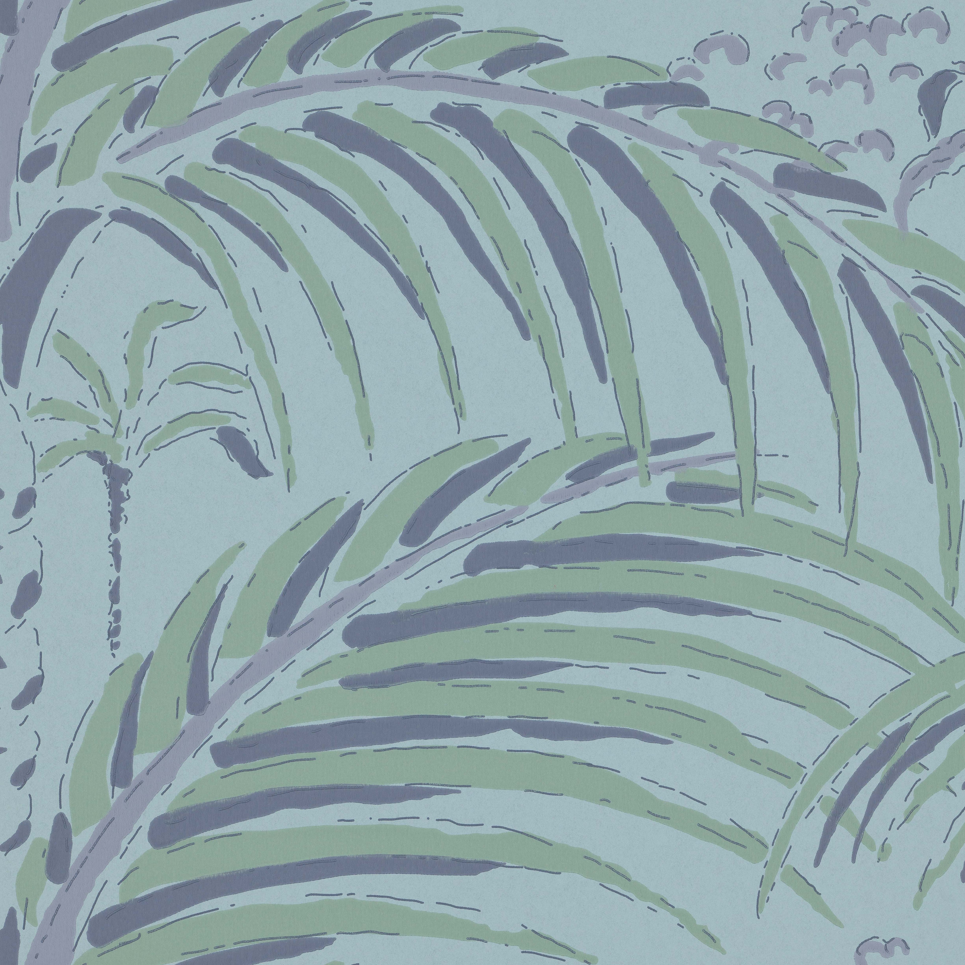 Palm House wallpaper by Langelid/von Bromssen - tropical design in Blue