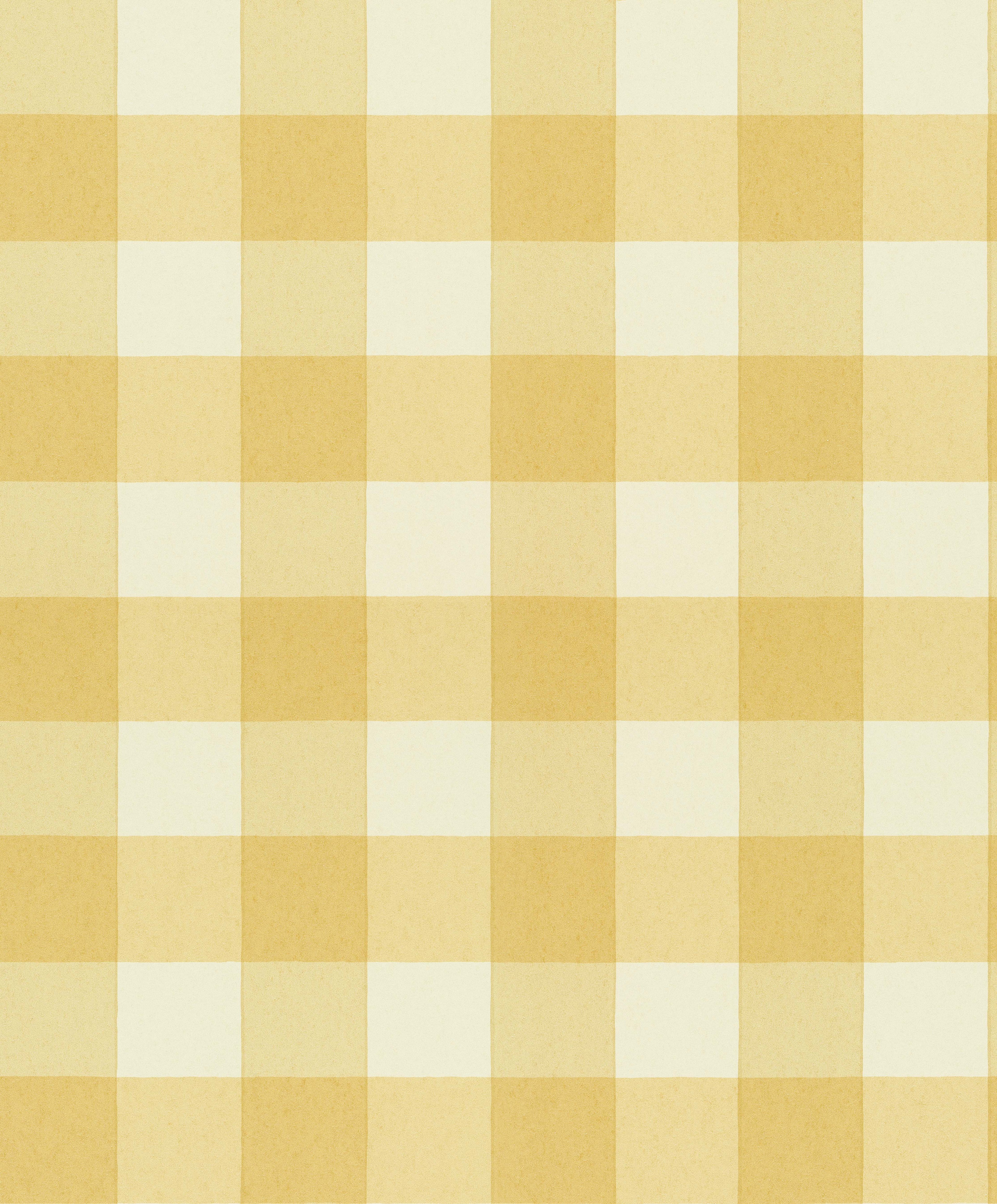 Picnic wallpaper by Langelid/von Bromssen - geometric design in Yellow – Sun