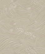 Plenty more Fish wallpaper by Langelid/von Bromssen - coastal design in Beige