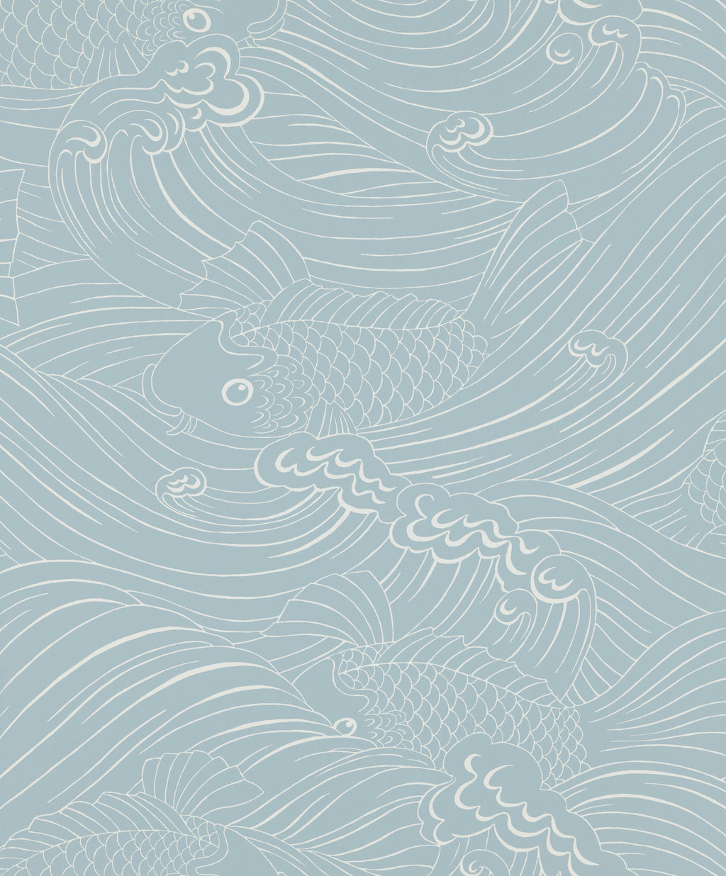 Plenty more Fish wallpaper by Langelid/von Bromssen - coastal design in Blue – Ocean