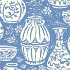 Pottery wallpaper by Langelid/von Bromssen - abstract design in Blue