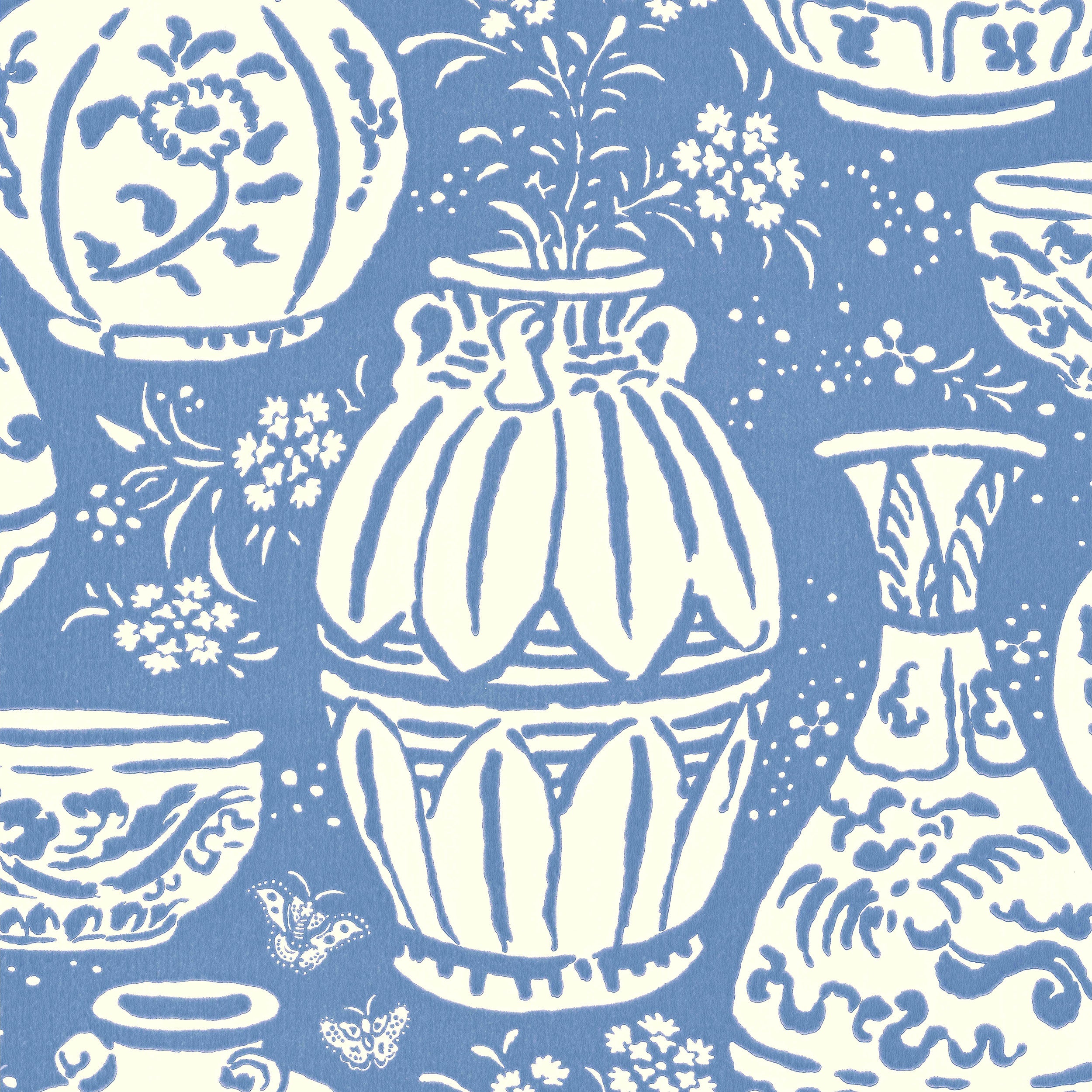 Pottery wallpaper by Langelid/von Bromssen - abstract design in Blue