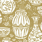Pottery wallpaper by Langelid/von Bromssen - abstract design in Yellow