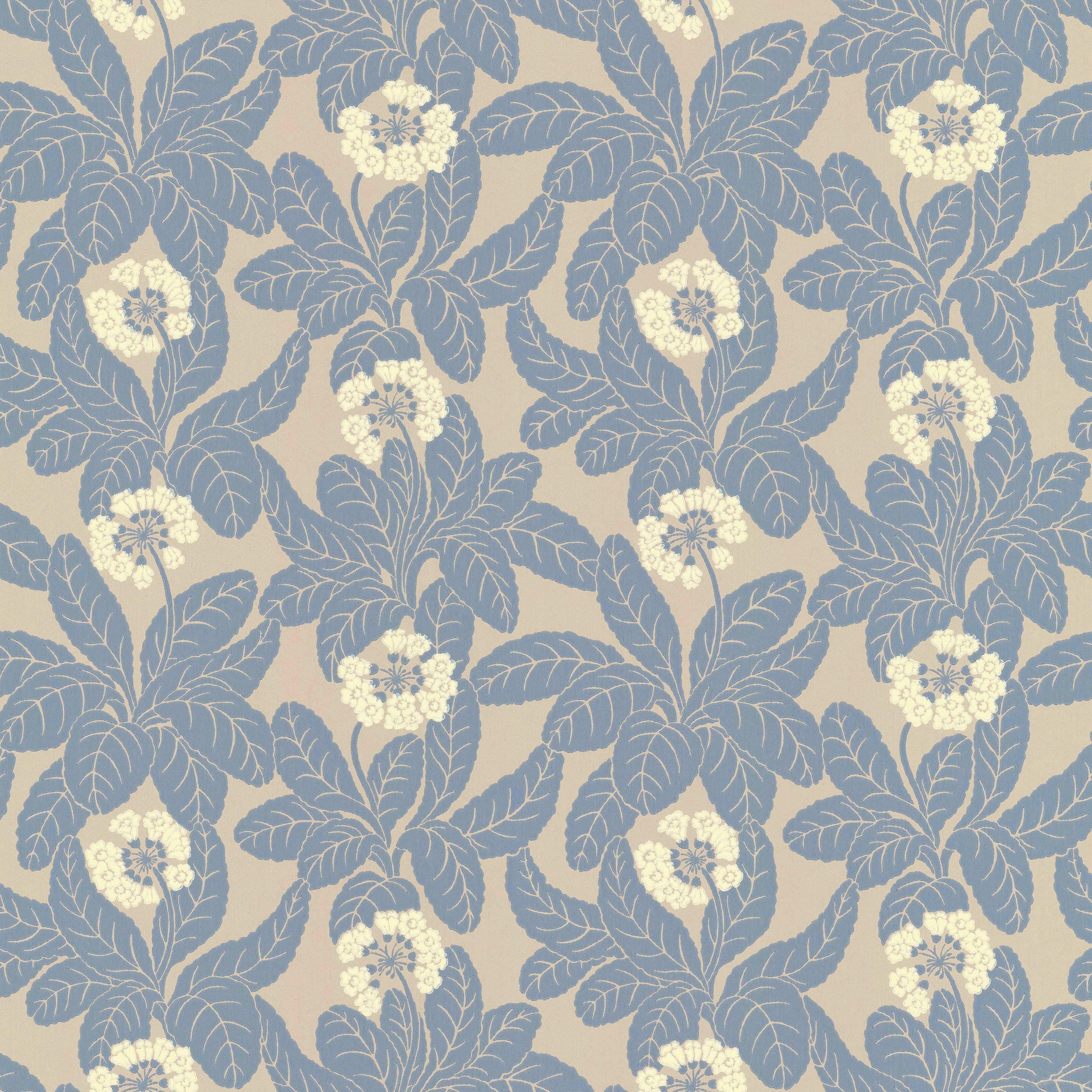 Primula wallpaper by Langelid/von Bromssen - floral design in Blue