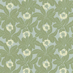 Primula wallpaper by Langelid/von Bromssen - floral design in Green