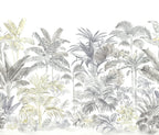 Pride Palms Emerald wallpaper by Rebel Walls in White, flat swatch