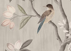Chinoiserie Chic wallpaper by Rebel Walls in Beige, close detail of the print