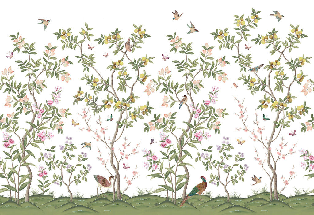 Chinoiserie Chic wallpaper by Rebel Walls in Multicolour, flat pattern repeat