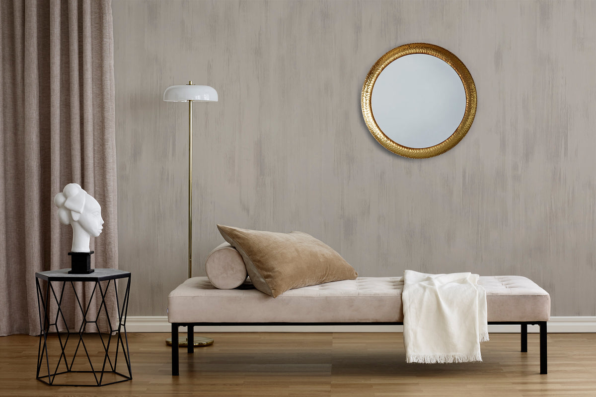 Brushstrokes wall mural by Rebel Walls in Beige, styled room