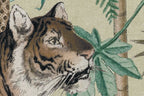 Giraffe's Stroll wallpaper by Rebel Walls in Light Green, close detail of the print