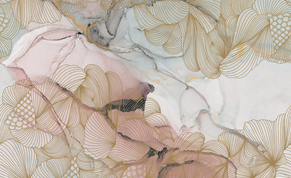 Opulence wall mural by Rebel Walls in Pink, flat swatch