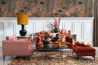Aquatic Life wall mural by Rebel Walls in Brown – Coral, styled room