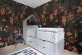 Aquatic Life wall mural by Rebel Walls in Black – Shadows, styled room