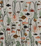 Aquatic Life wall mural by Rebel Walls in Grey, flat swatch