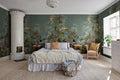 Vigor wall mural by Rebel Walls in Teal, styled room