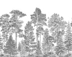 Scandinavian Bellewood wall mural by Rebel Walls in Grey, flat swatch