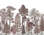 Scandinavian Bellewood wall mural by Rebel Walls in Pink – Dawn, flat swatch